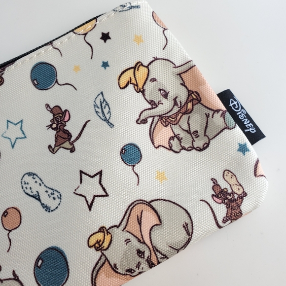 Loungefly Disney Dumbo & Timothy Q. Mouse  Cosmetic Bag 8" x 4" NWT Pencil Case - Picture 2 of 7